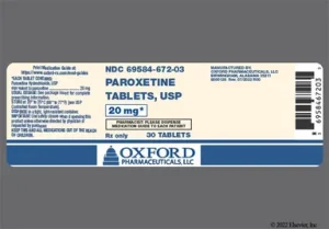 Paxil Cr (Paroxetine) product photo