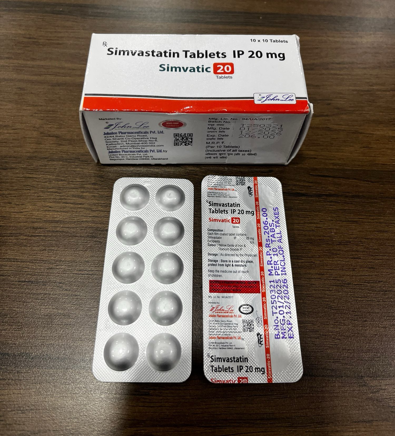 Simvastatin product photo